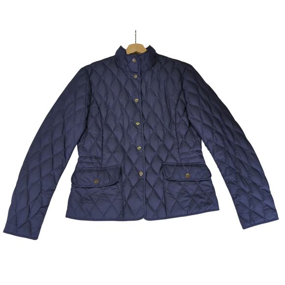 Eddie Bauer 550 Fill Quilted Down Puffer‎ Jacket Chore Coat Medium Button Front - Picture 1 of 10